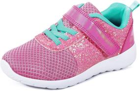 img 4 attached to 👟 Glitter Fashion Running Shoes Harvest Land Girls Sneakers with Mesh Breathability and Slip-on Hook and Loop – Ideal for Toddlers, Little Kids, and Big Kids