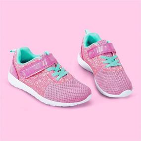 img 1 attached to 👟 Glitter Fashion Running Shoes Harvest Land Girls Sneakers with Mesh Breathability and Slip-on Hook and Loop – Ideal for Toddlers, Little Kids, and Big Kids