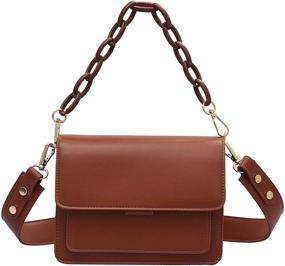 img 4 attached to 👜 Women's Leather Shoulder Bags & Wallets: Fashionable Handbags Messenger Style