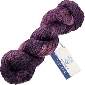 img 3 attached to 🧶 Living Dreams Yarn EcoLana - Certified Organic Merino, Ethically Sourced, Hand Dyed in the USA, Sugarplum