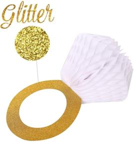 img 1 attached to Enhance Your Bridal Shower with Cooper life's Honeycomb Ring Hanging Decorations - SIX Pack