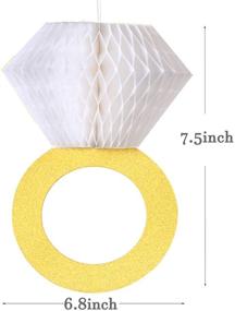 img 3 attached to Enhance Your Bridal Shower with Cooper life's Honeycomb Ring Hanging Decorations - SIX Pack