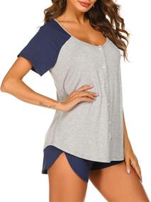 img 3 attached to 👗 Comfort and Style Combined: Ekouaer Women's Pajama Sleepwear - Perfect Women's Clothing for a Peaceful Night's Sleep