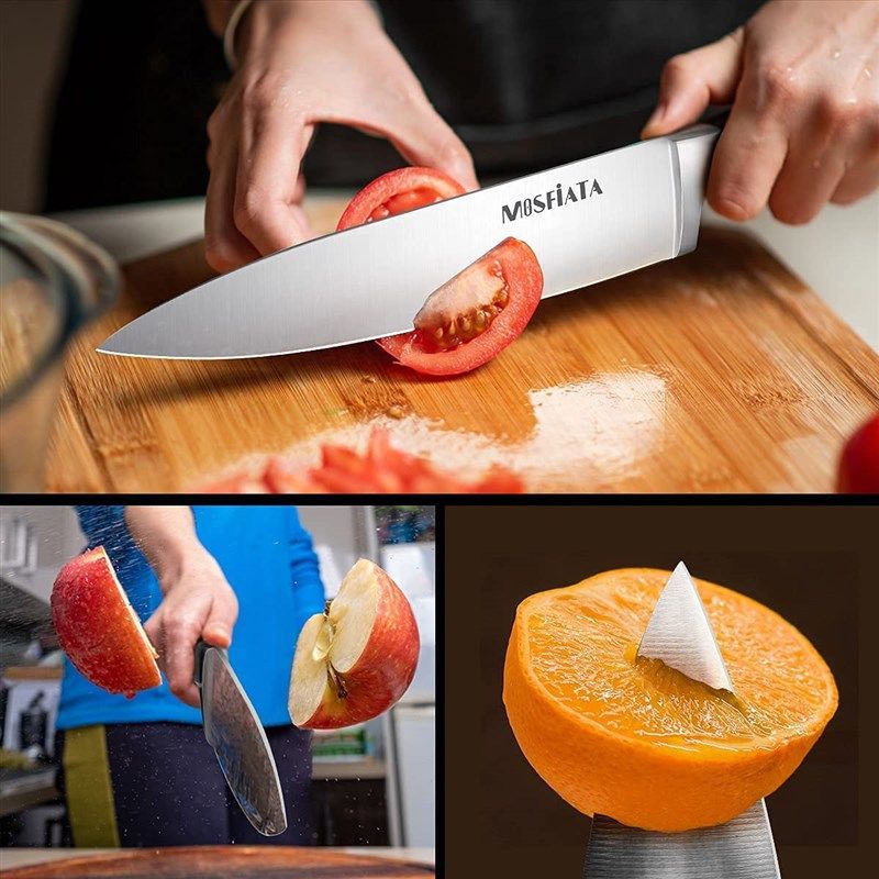 Mosfiata Chefs Knife 8 Blade Full Tang With Blade Cover