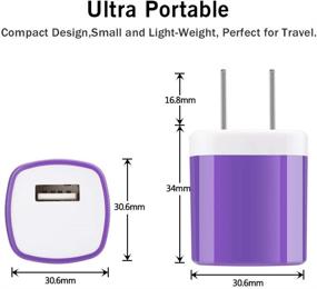 img 3 attached to Адаптер стены USB Cube для быстрой зарядки, зарядное устройство USB 1A, 10 штук - Совместим с iPhone 12/11 Pro Max/X/SE/XS/8, Samsung Galaxy S21/S20 FE/S10/A10/A21/A51/A71/A80/Note 20Ultra, Moto G9 Plus/G6.