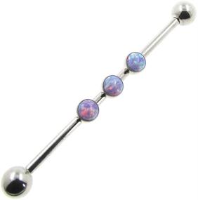 img 4 attached to Premium Titanium Internal Thread 14g Bar, 34mm/38mm Length - Implant Grade Straight Ear Cartilage Industrial Barbell by NewkeepsR