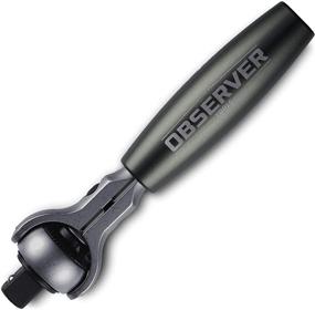 img 4 attached to 🔧 Observer Tools Dual Flex Head Ratchet: 72 Teeth, Rotating Handle, Quick Release - Ideal for Reversible & Double Flex Applications