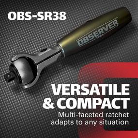 img 3 attached to 🔧 Observer Tools Dual Flex Head Ratchet: 72 Teeth, Rotating Handle, Quick Release - Ideal for Reversible & Double Flex Applications