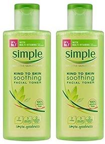 img 1 attached to 🌿 Simple Kind to Skin Soothing Facial Toner 200ml (Pack of 2) - Gently Nourish and Refresh Your Skin