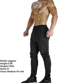 img 1 attached to 👖 Stylish BROKIG Mens Zip Joggers: Casual Gym Workout Track Pants with Pockets - Slim Fit & Comfortable Sweatpants