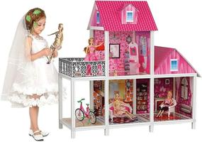 img 4 attached to 🏠 Bettina Dollhouse Furniture: Enhance Playtime with a 39 9X39 3X16 8 Playhouse!