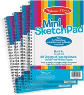 📝 melissa & doug mini-sketch spiral-bound pad (6 x 9 inches) - 4-pack: portable art supplies for creative expression logo