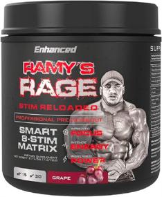 img 4 attached to Улучшенные лаборатории - Mr. Olympia 2020 Большая ярость STIM от Big Ramy - Вкус винограда 🏋️ - Стимулирующий препарат перед тренировкой для повышения фокуса, интенсивной энергии и увеличения силы - 30 порций.