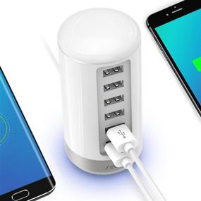 img 3 attached to ⚡ seenda USB Wall Charger - 6-Port Multi USB Phone Charger with Smart Identification Technology - White