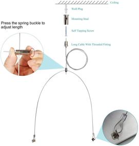 img 3 attached to 🐠 OTTFF 4 Set / 8 pcs Lights Suspension Kit Luminaire Installation Hardware Adjustable Fastener - 3.2ft Steel Cable can be Trimmed to Desired Length - Supports up to 6.6 Ib Per Strip for LED Panel Lights in Aquarium