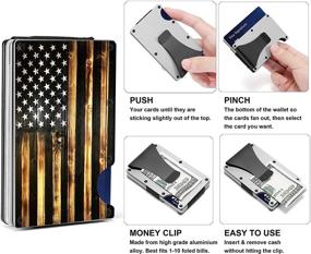 img 3 attached to Personalized Engraved Aluminum Wallet Mother Men's Accessories