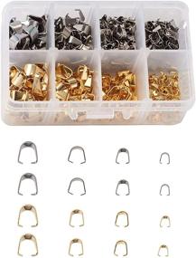 img 4 attached to 💎 Convenient Padnahall Snap Bail Hook Pinch Clip Pendant Clasps - 400Pcs 304 Stainless Steel for Easy Necklace Jewelry Making