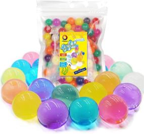 img 4 attached to Jangostor Large Water Gel Beads 3.5oz (100pcs) Sensory Rainbow Water Jelly Pearls for Kids, Wedding Decor, Plant Vase Filler