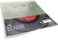 🎵 record-happy vinyl record lp outer sleeves (50 pk) – premium clear covers with resealable flap for 12" albums - no haze, 3 mil thickness – enhanced protection for your valuable collection logo
