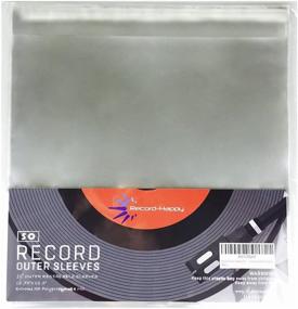 img 2 attached to 🎵 Record-Happy Vinyl Record LP Outer Sleeves (50 Pk) – Premium Clear Covers with Resealable Flap for 12" Albums - No Haze, 3 Mil Thickness – Enhanced Protection for Your Valuable Collection