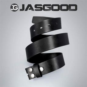 img 3 attached to JASGOOD Leather Buckle Without Pant Size 34 39 Men's Accessories