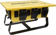 🔌 southwire 019703r02 19703r02 6 straight blade 1 twist-lock 30 receptacle stackable power distributor box - 50a, 125/250v, 12,000w, yellow logo