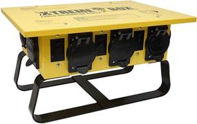 img 4 attached to 🔌 Southwire 019703R02 19703R02 6 Straight Blade 1 Twist-Lock 30 Receptacle Stackable Power Distributor Box - 50A, 125/250V, 12,000W, Yellow