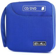 📀 siveit cd case - 32 диска cd dvd кошелек организатор хранения держатель vcd папка сумка альбом буклет (синий) - улучшенный seo логотип