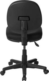 img 2 attached to 🪑 Black Office Star Task Chair without Arms - Thick Padded Seat and Back with Built-in Lumbar Support