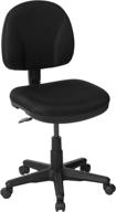 🪑 black office star task chair without arms - thick padded seat and back with built-in lumbar support logo