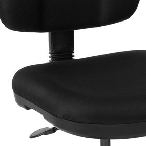 img 1 attached to 🪑 Black Office Star Task Chair without Arms - Thick Padded Seat and Back with Built-in Lumbar Support