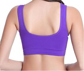 img 1 attached to Comfortable Women's Low-Impact Activity Sports Bra for Workouts and Sleeping