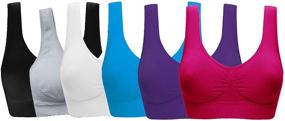 img 4 attached to Comfortable Women's Low-Impact Activity Sports Bra for Workouts and Sleeping