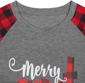 img 3 attached to Women's Merry Christmas Long Sleeve Raglan Baseball Tee Shirts - Letter Print Tops