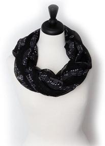 img 2 attached to KnitPopShop Music Infinity Scarf Summer Women's Accessories and Scarves & Wraps