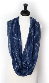 img 3 attached to KnitPopShop Music Infinity Scarf Summer Women's Accessories and Scarves & Wraps