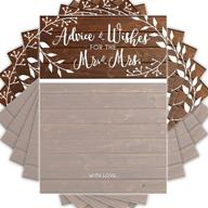 rustic wedding advice cards - well wishes for bride & groom - guest book alternative - bridal shower games and decorations - pack of 50 logo