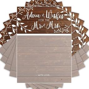 img 2 attached to Rustic Wedding Advice Cards - Well Wishes for Bride & Groom - Guest Book Alternative - Bridal Shower Games and Decorations - Pack of 50