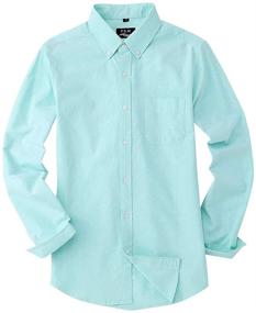 img 4 attached to 👔 Men's Clothing: Regular Sleeve Oxford Shirts by PSM