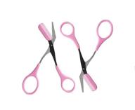 ✂️ 2-pack eyebrow trimmer scissors set with comb for efficient hair removal, grooming, and shaping - ideal for men and women logo