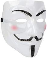 pomemall white anonymous guy mask: unleash your inner mystery logo