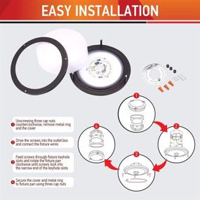 img 1 attached to 💡 OSTWIN 10 Inch LED Flush Mount Ceiling Light 4 Pack - 3000K, Dimmable, Energy Star Rated