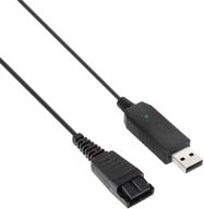 🔌 enhance connectivity: jabra gn headset quick disconnect to usb plug qd cable adaptor logo