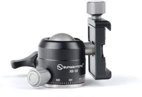 img 2 attached to 📷 SunwayFoto XB-28: Compact Low-Profile Palm-Size Ballhead with Screw-Knob Clamp