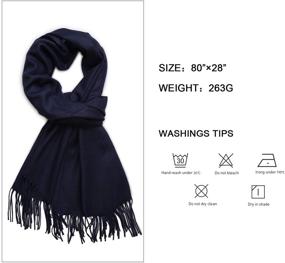 img 2 attached to 🧣 SOJOS Women's Fashionable Oversized Cashmere Feel Pashmina Shawls Wraps Winter Scarf SC304