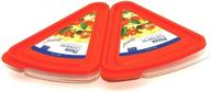 🍕 lock & lock pizza slice container and saver - set of 2, with tray логотип