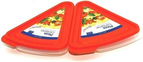 img 1 attached to 🍕 Lock & Lock Pizza Slice Container and Saver - Set of 2, with Tray