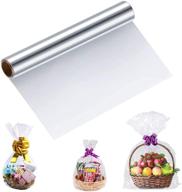🎁 clear cellophane wrap roll (31.5 in x 100 ft) - perfect for gift baskets, wrapping paper and more! logo
