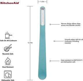 img 2 attached to 🍶 KitchenAid Classic Blender Spatula: A Perfect 12-3/4 inch Accessory in Aqua Sky