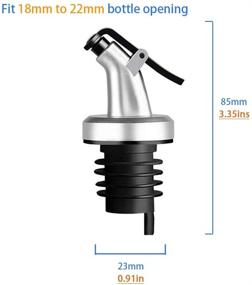 img 3 attached to 🍶 Set of 4 Leak-Proof Pour Spouts for Olive Oil, Wine, Vinegar, and Soy Sauce - Large Plug Design